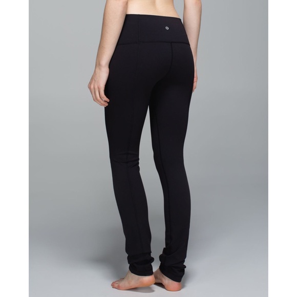 Lululemon Skinny Groove Pant II 33" Black Size 6 Full On Luon Discontinued - Picture 2 of 6